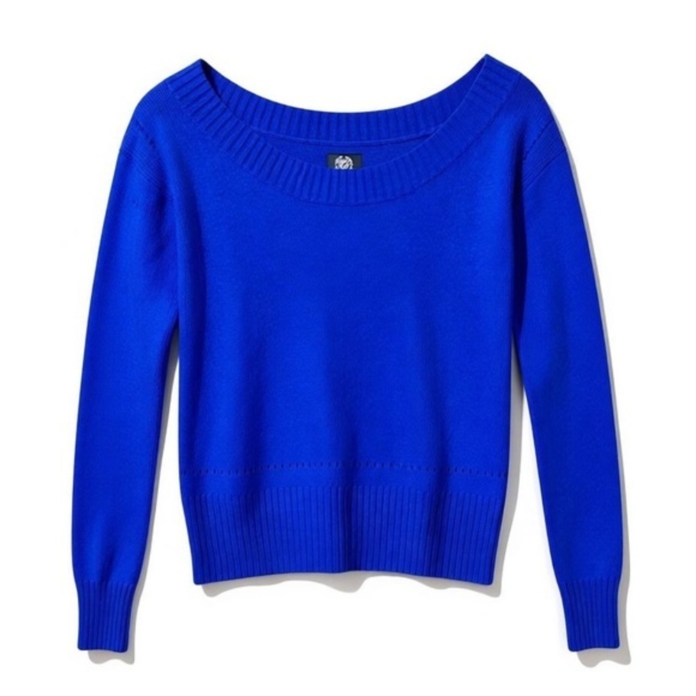 4/$20 American Eagle Outfitters Blue Wool Blend Ribbed Knit Sweater XS - Picture 2 of 6